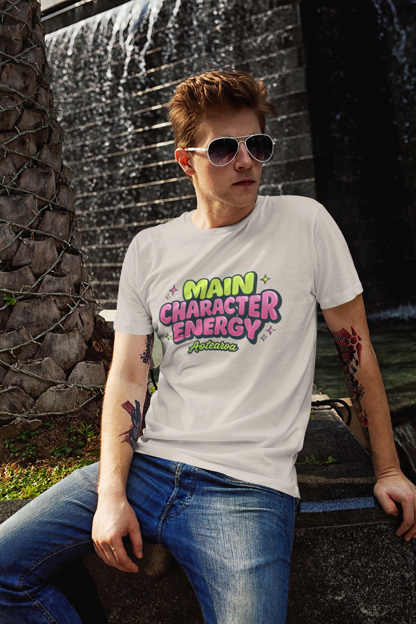 Main Character Energy Heavyweight Unisex Crewneck T-Shirt | Gildan® 5000